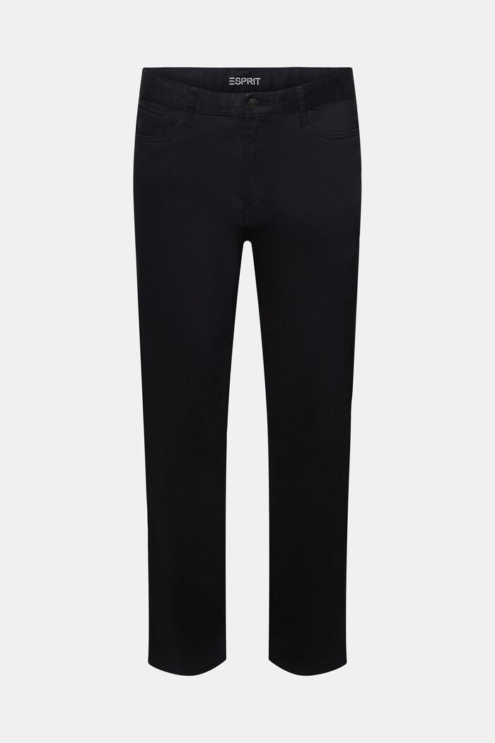 Klasické kalhoty s rovným střihem, BLACK, detail image number 7