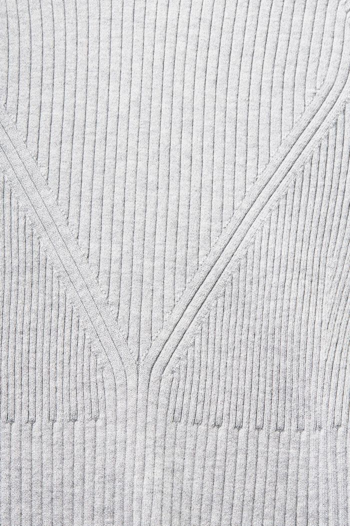 Žebrový pulovr s krátkým rukávem, LIGHT GREY, detail image number 4