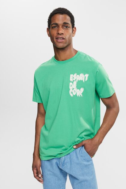 Žerzejové tričko s potiskem, GREEN, overview