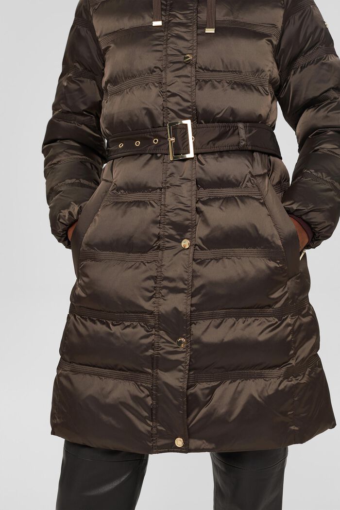 Z recyklovaného materiálu: prošívaný kabát s materiálem 3M™ Thinsulate, DARK BROWN, detail image number 0