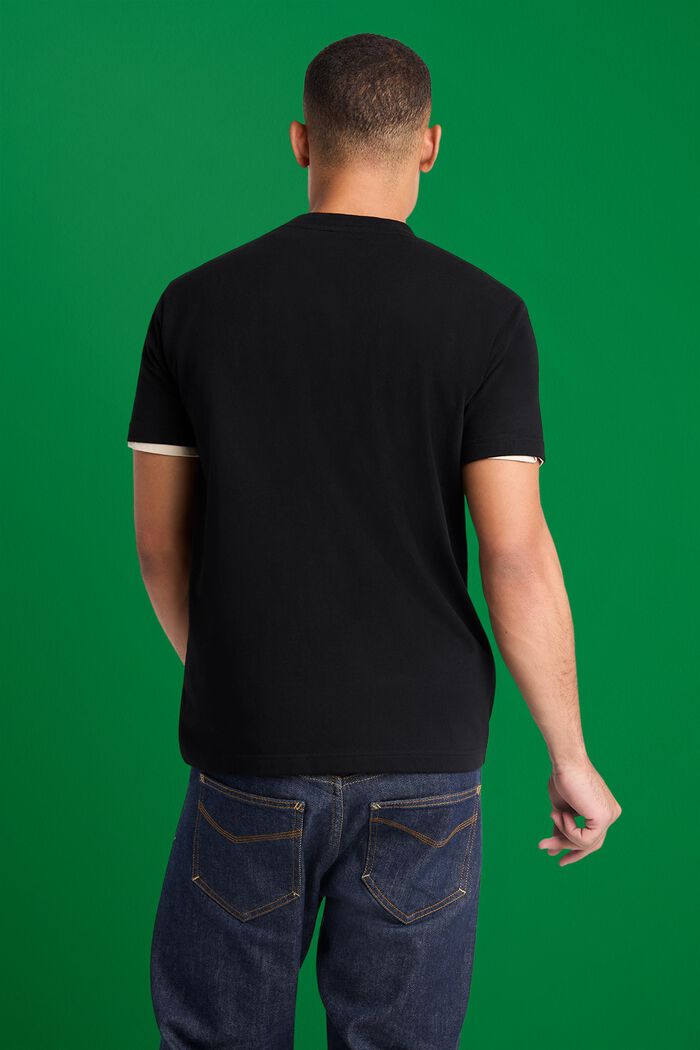Unisex tričko s logem, z bavlněného žerzeje, BLACK, detail image number 3