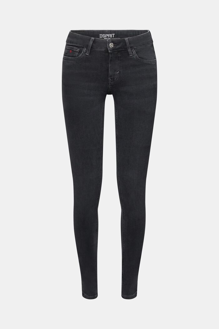 Skinny džíny se střední výškou pasu, BLACK RINSE, detail image number 7