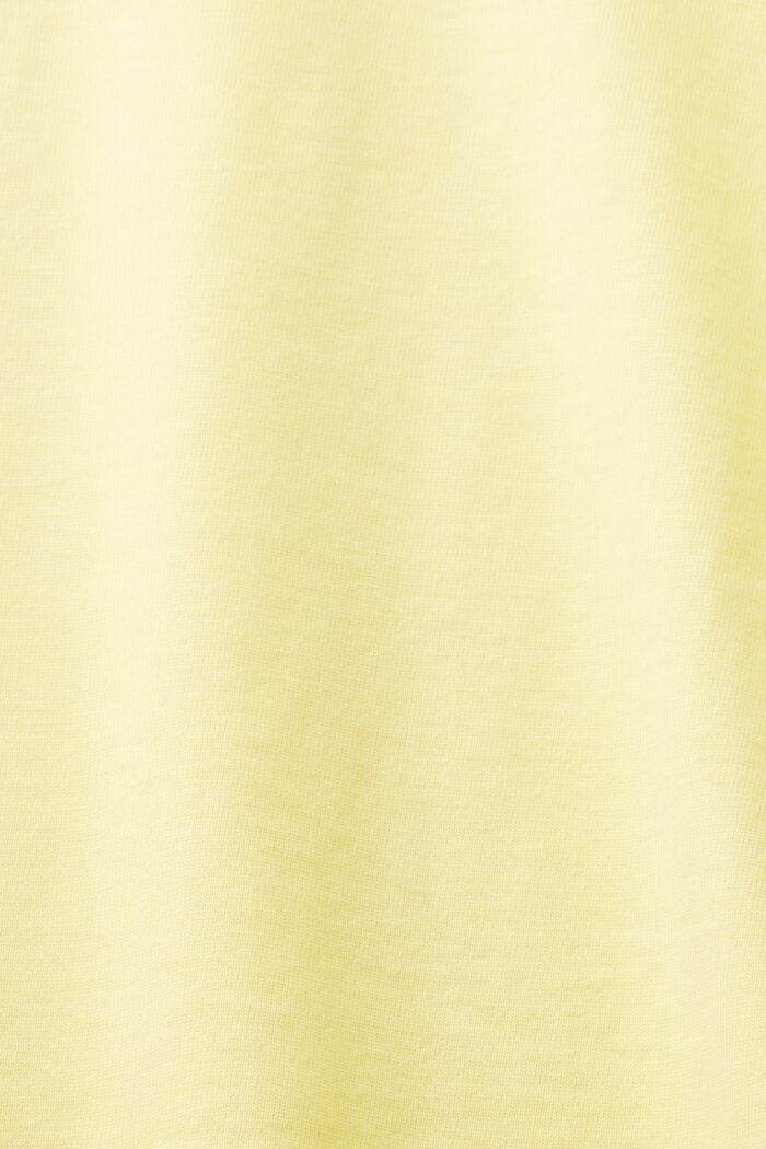 Unisex potištěné tričko z pima bavlny, PASTEL YELLOW, detail image number 7