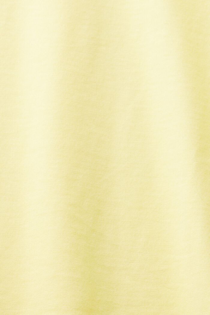 Unisex potištěné tričko z pima bavlny, PASTEL YELLOW, detail image number 7