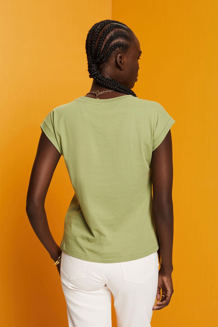 Bavlněné tričko, PISTACHIO GREEN, detail image number 3
