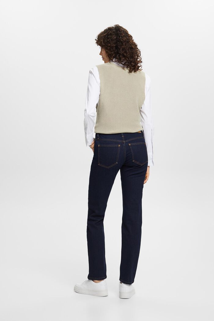 Strečové džíny s rovnými nohavicemi, bavlněná směs, BLUE RINSE, detail image number 3