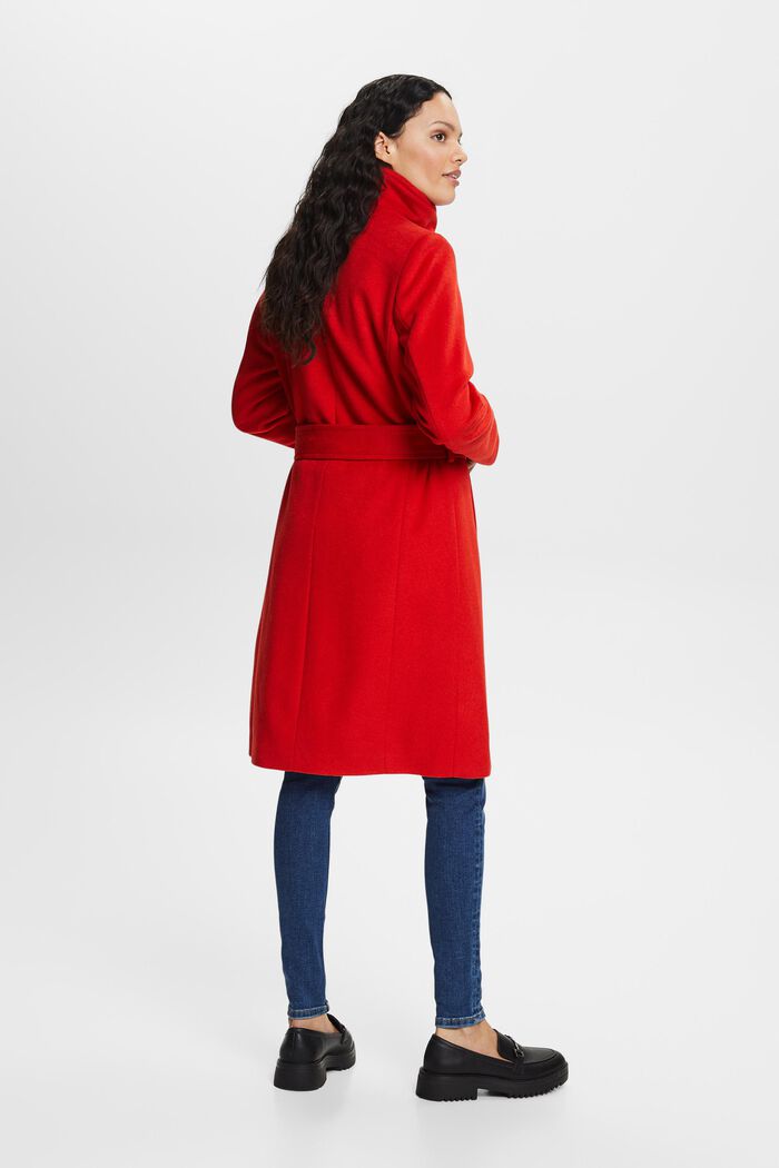 Z recyklovaného materiálu: kabát s vlnou a kašmírem, RED, detail image number 3