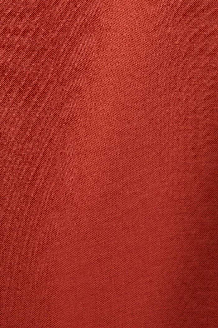 Kalhoty z žerzeje punto, zkrácený střih, RUST BROWN, detail image number 6