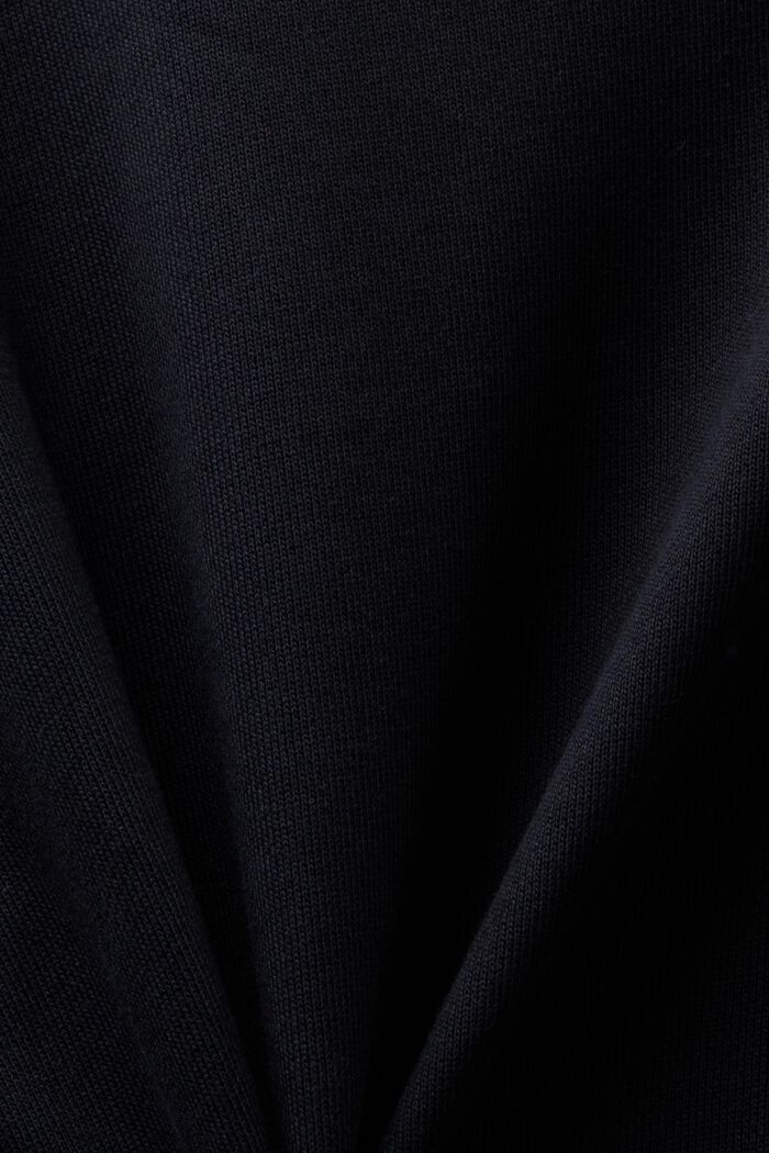 Oversized šaty z teplákoviny s kapucí, BLACK, detail image number 6