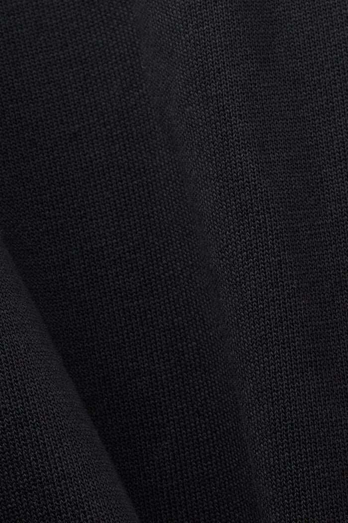 Bavlněné teplákové kalhoty s pruhy, BLACK, detail image number 5