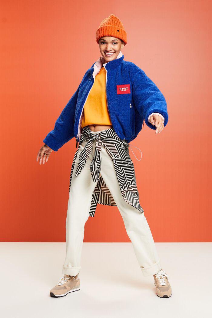 Džíny s rovnými straight nohavicemi a vysokým pasem, OFF WHITE, detail image number 1