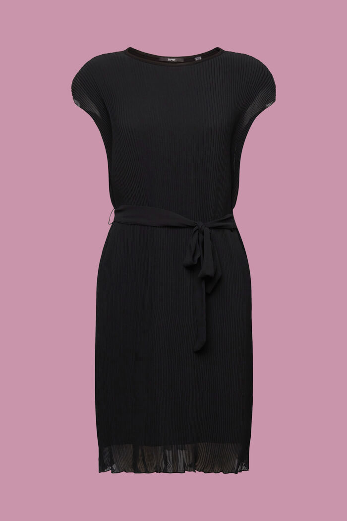 Plisované šaty bez rukávů, LENZING™ ECOVERO™, BLACK, detail image number 6