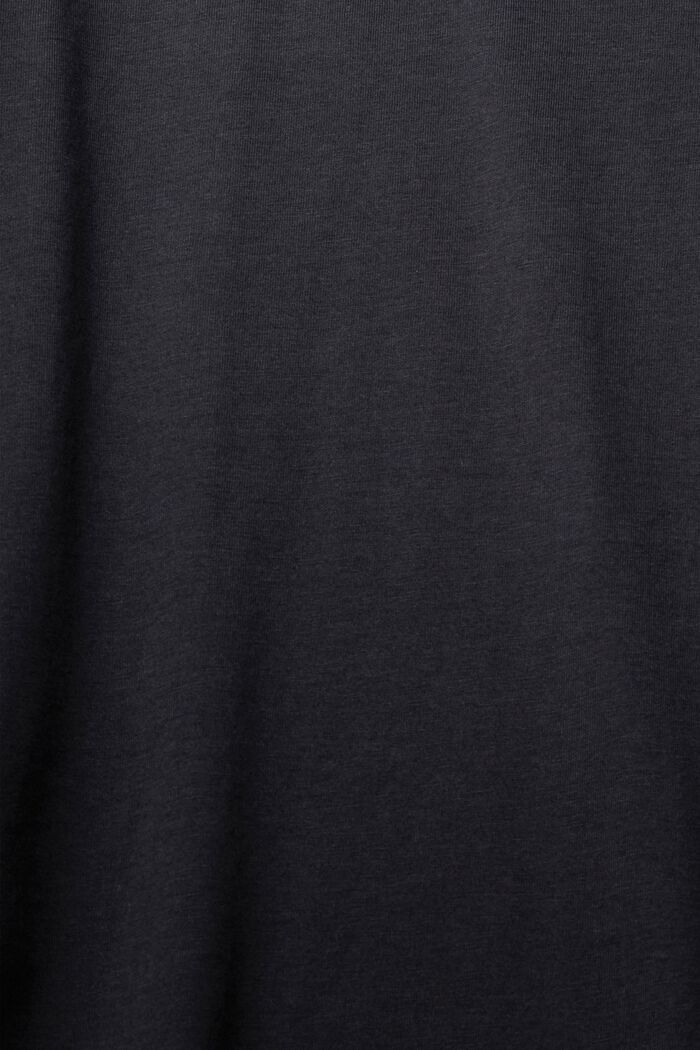 Žerzejové tričko, 100 % bavlna, BLACK, detail image number 4