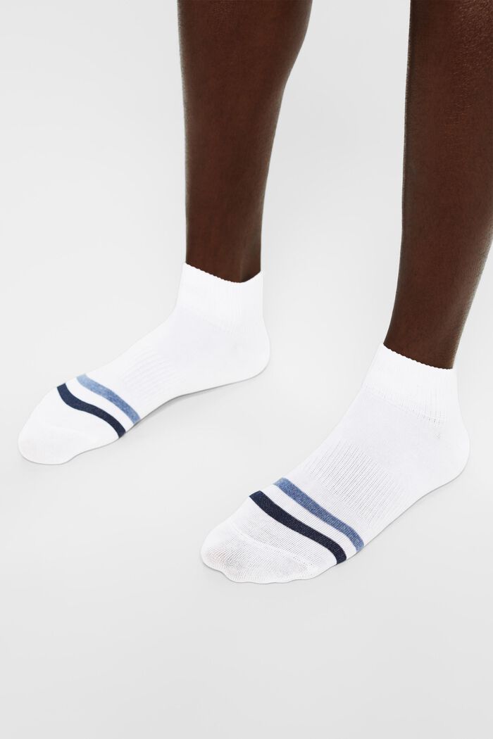 Proužkované ponožky, 2 páry v balení, WHITE, detail image number 1