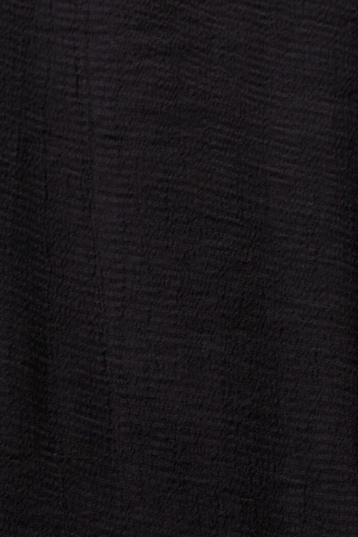 Krepové halenka se špičatým výstřihem, BLACK, detail image number 5