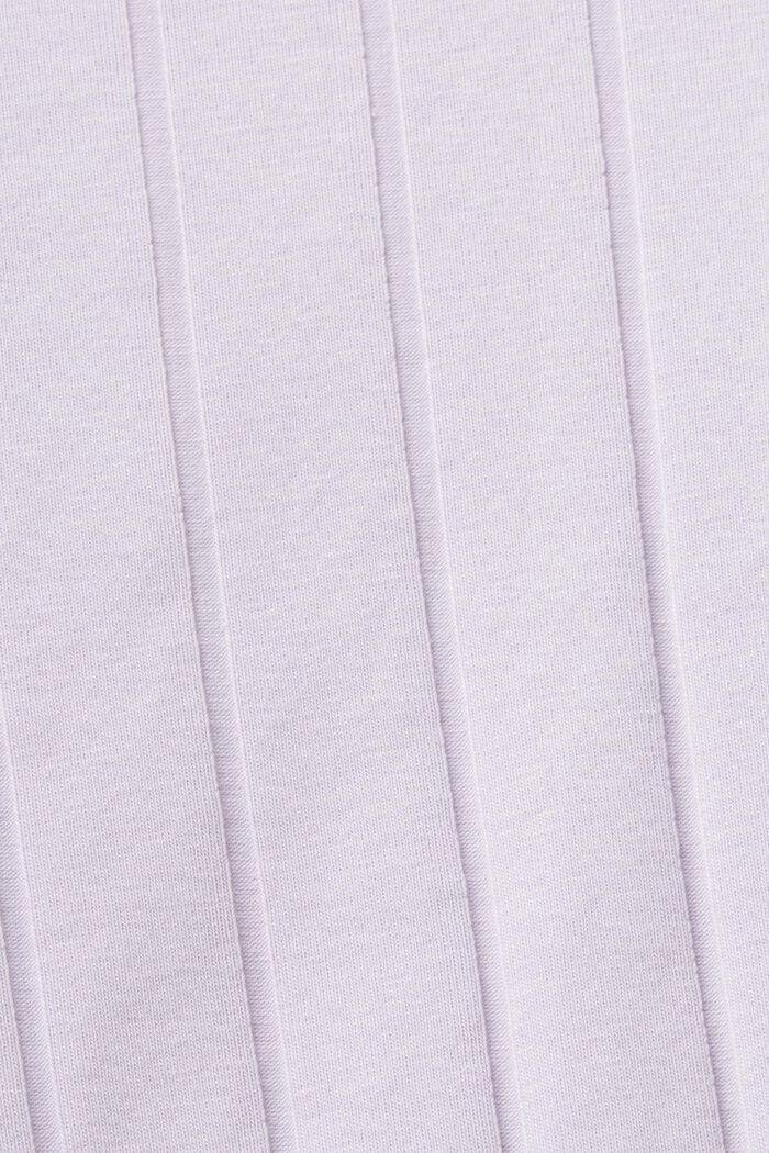 Tričko s nízkým rolákovým límcem, z žebrového žerzeje, LAVENDER, detail image number 5