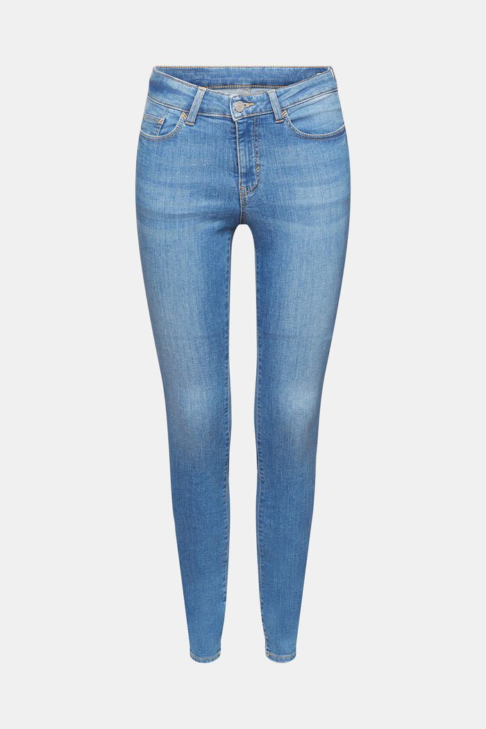 Skinny džíny z udržitelné bavlny, BLUE LIGHT WASHED, detail image number 6