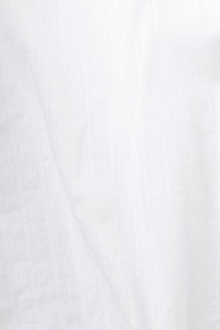 Bavlněná halenka se špičatým výstřihem, WHITE, detail image number 4