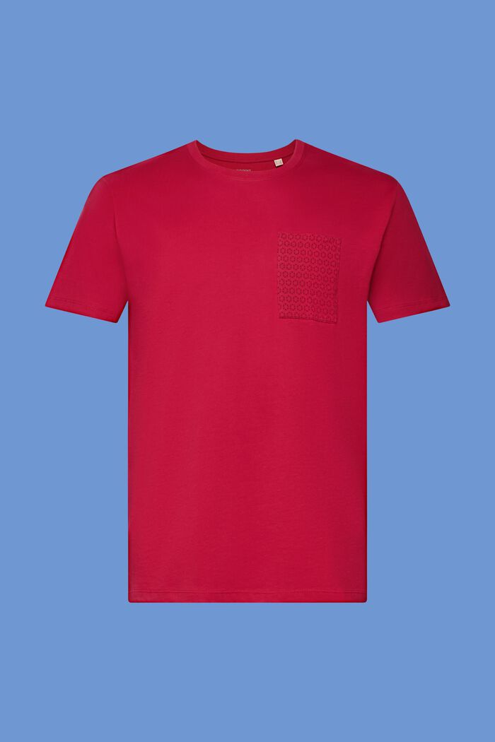 Tričko z udržitelné bavlny s náprsní kapsou, DARK PINK, detail image number 6