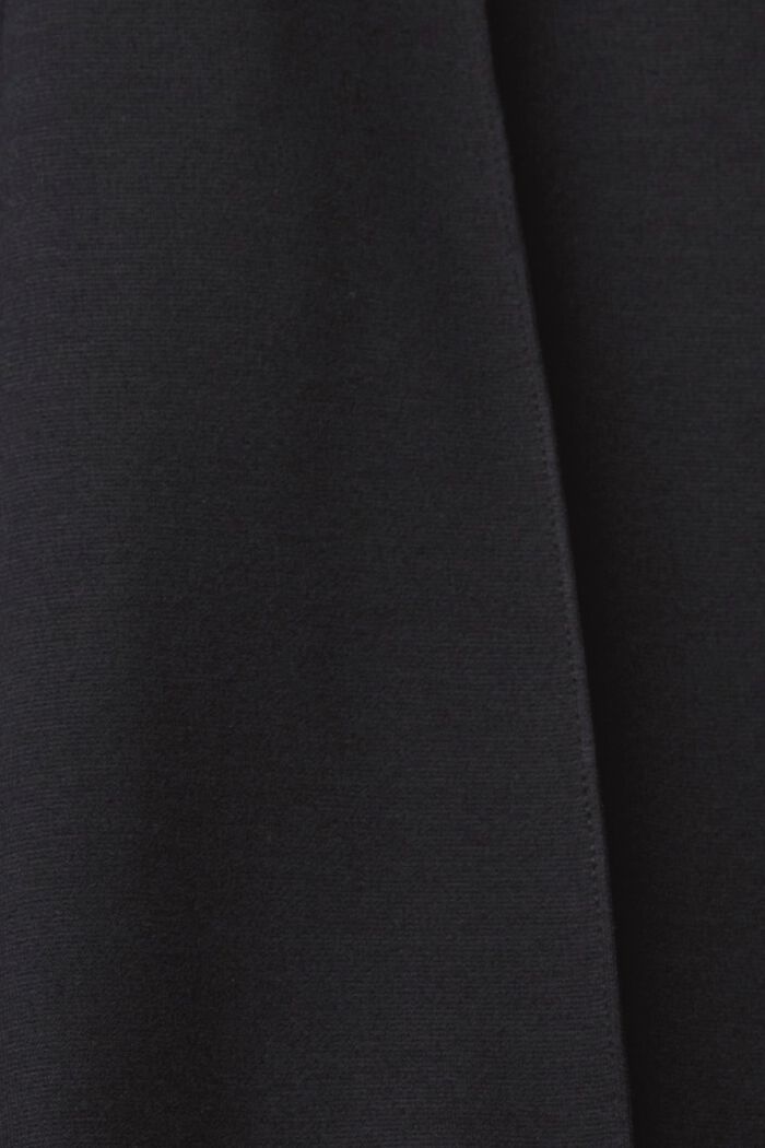 Žerzejové široké zkrácené kalhoty, BLACK, detail image number 5