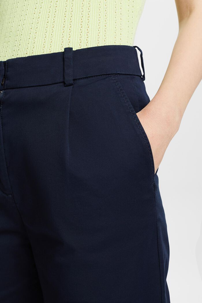 Kalhoty chino se širokými nohavicemi, NAVY, detail image number 4