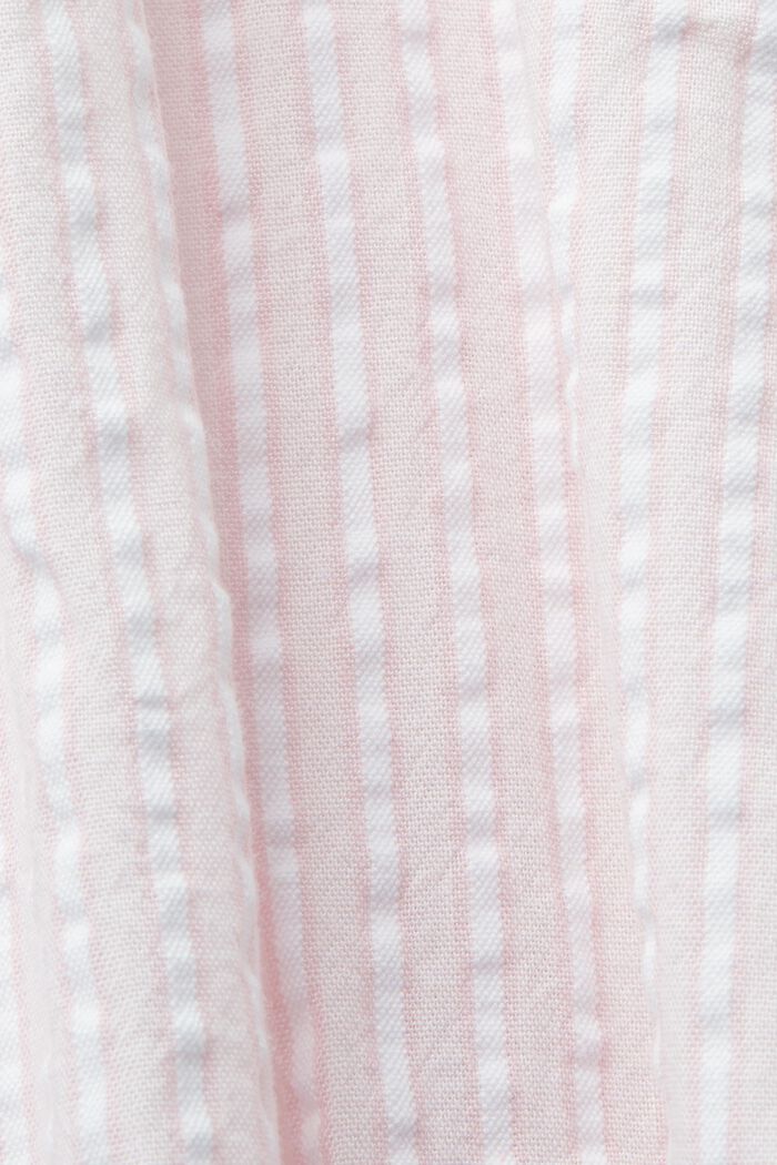 Košilové midi šaty s vázačkou, směs s bavlnou, LIGHT PINK, detail image number 4