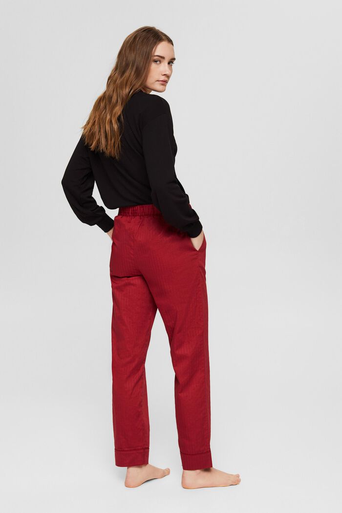 Pyžamové kalhoty ze 100% bavlny, CHERRY RED, detail image number 3