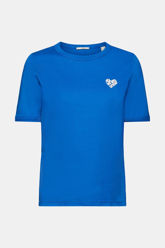 Bavlněné tričko s logem ve tvaru srdce, BLUE, detail image number 7