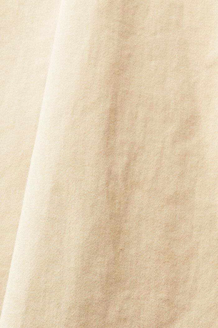 Midi šaty s laclem, z bavlněného kepru, BEIGE, detail image number 4