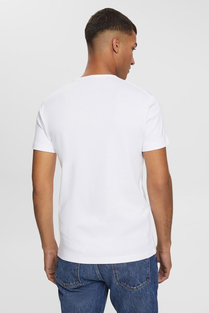 Žerzejové tričko s úzkým střihem, WHITE, detail image number 3