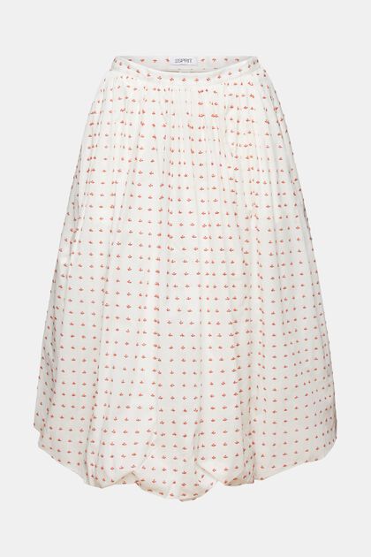 Strukturovaná midi sukně s nařaseným okrajem