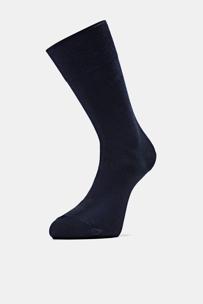 Ponožky ze směsi s bio bavlnou, 2 páry, MARINE, detail image number 0