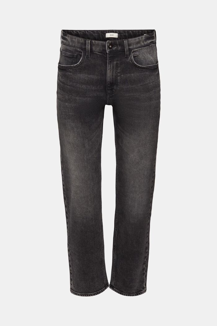 Strečové džíny se sepraným vzhledem, BLACK MEDIUM WASHED, detail image number 8