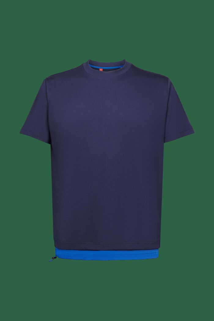 Tričko z bavlněného žerzeje, se šňůrkou na stažení, DARK BLUE, detail image number 5
