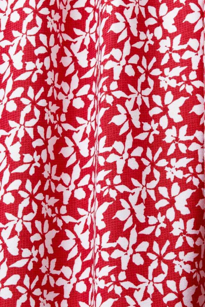 Tubusové midi šaty s řasením, DARK RED, detail image number 4
