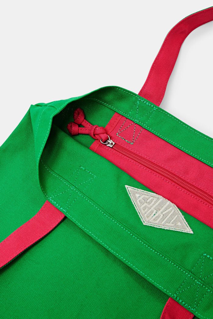 Bavlněná kabelka tote bag s logem, GREEN, detail image number 4