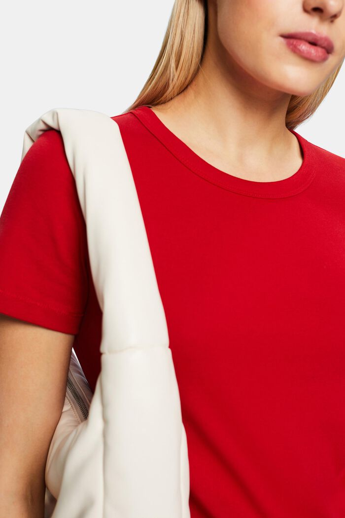 Bavlněné tričko s krátkým rukávem, DARK RED, detail image number 2