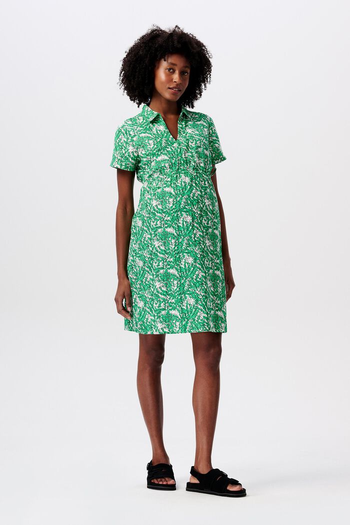 MATERNITY Zavinovací košilové šaty, BRIGHT GREEN, detail image number 1