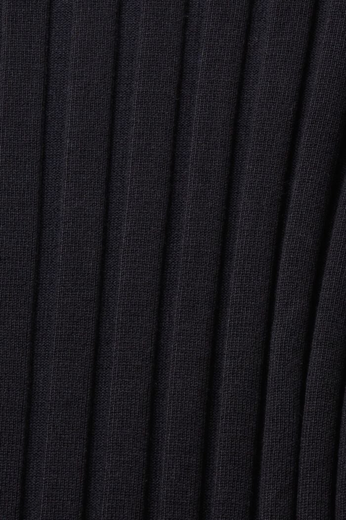 Pulovr z žebrové pleteniny, BLACK, detail image number 5