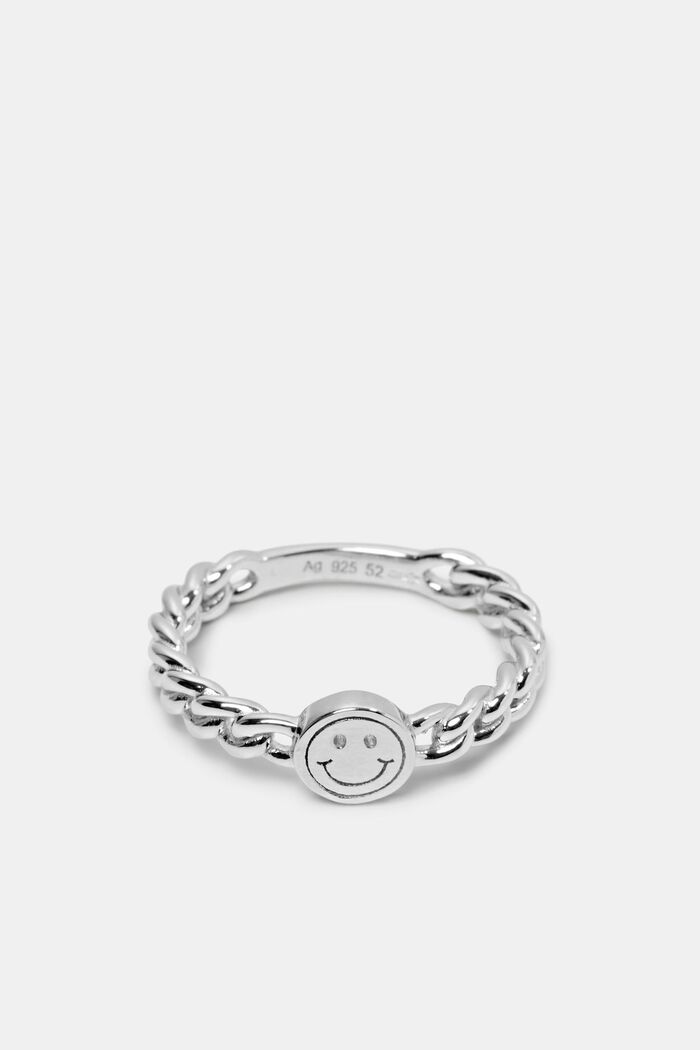 Řetízkový prsten se smajlíkem, sterlingové stříbro, SILVER, detail image number 0