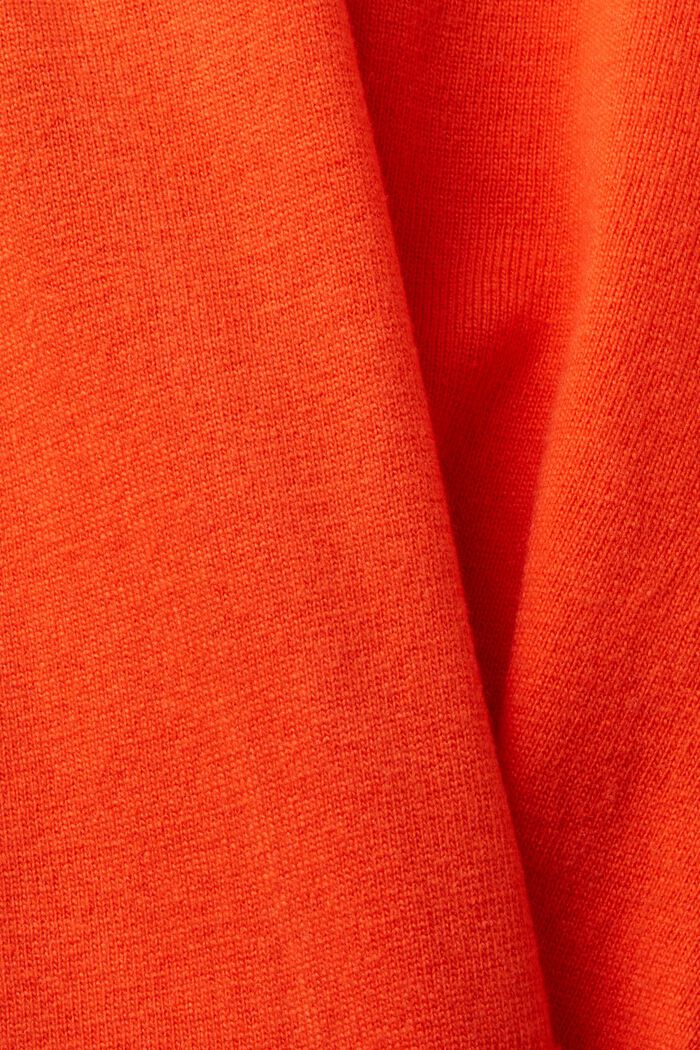 Pletený svetřík s krátkým rukávem, ORANGE RED, detail image number 4