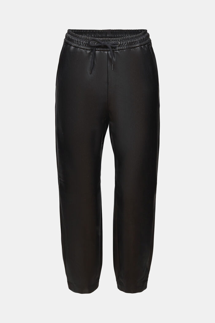 Joggingové kalhoty z imitace kůže, BLACK, detail image number 6