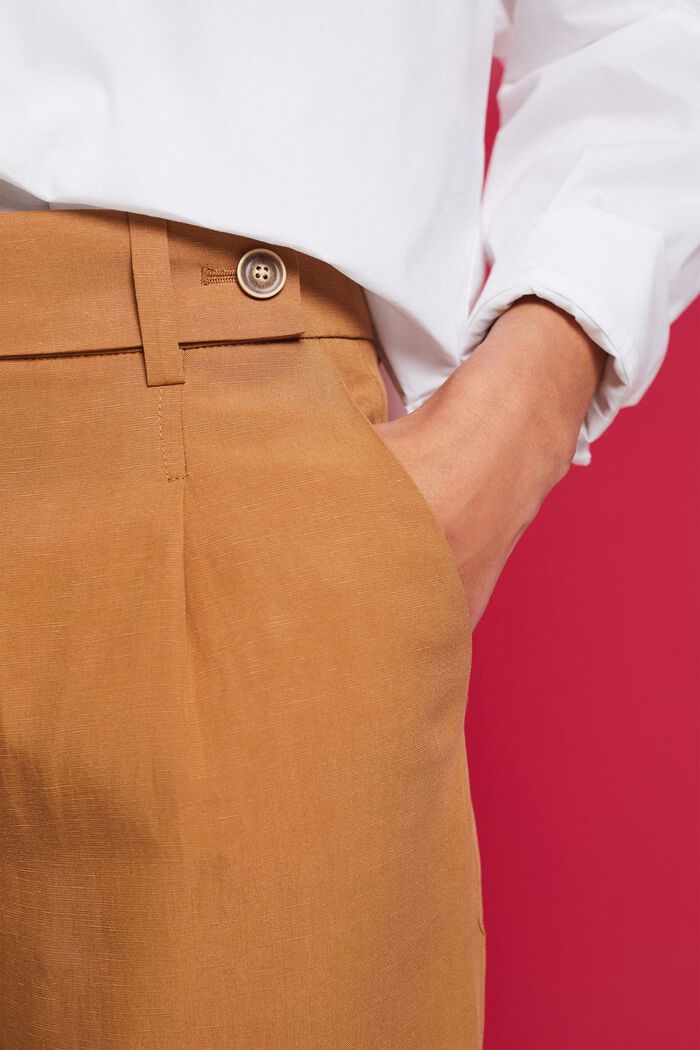 Kalhoty s širokými nohavicemi, TENCEL™, CAMEL, detail image number 2
