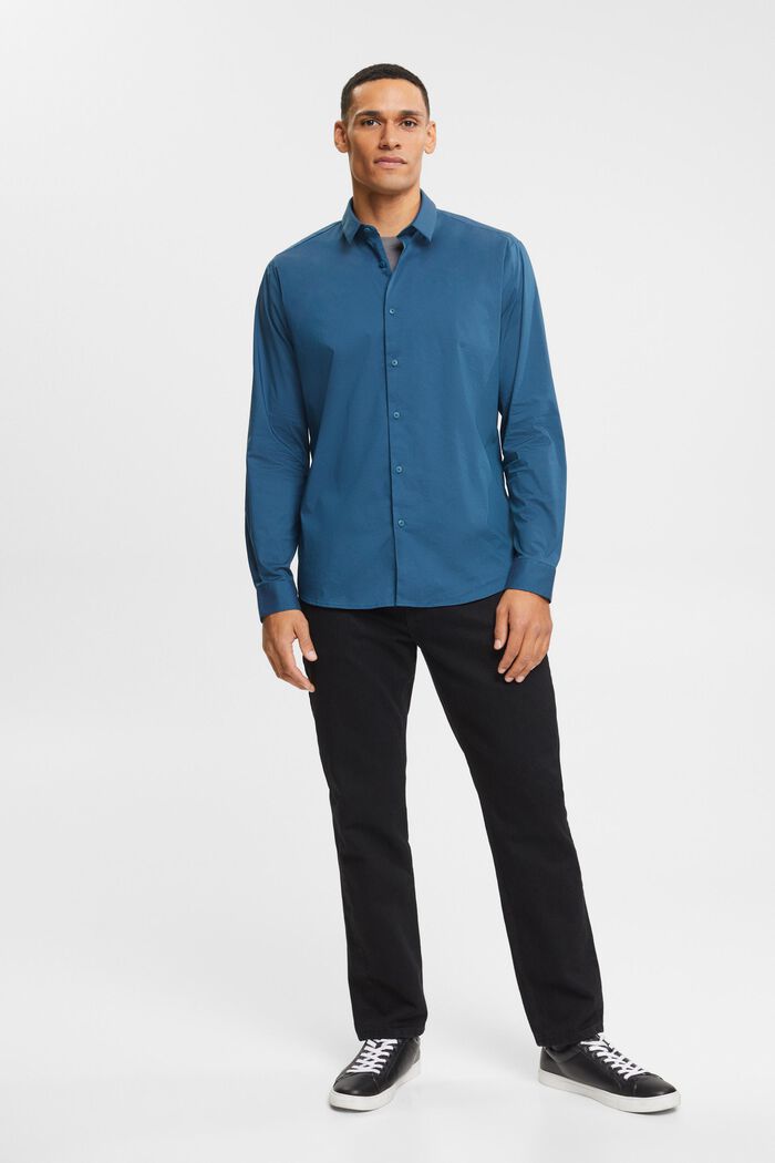 Tričko s úzkým střihem, PETROL BLUE, detail image number 4