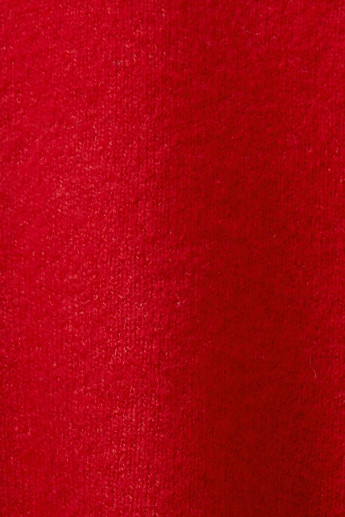 Pulovr z pleteniny, s bluzonovými rukávy, DARK RED, detail image number 5