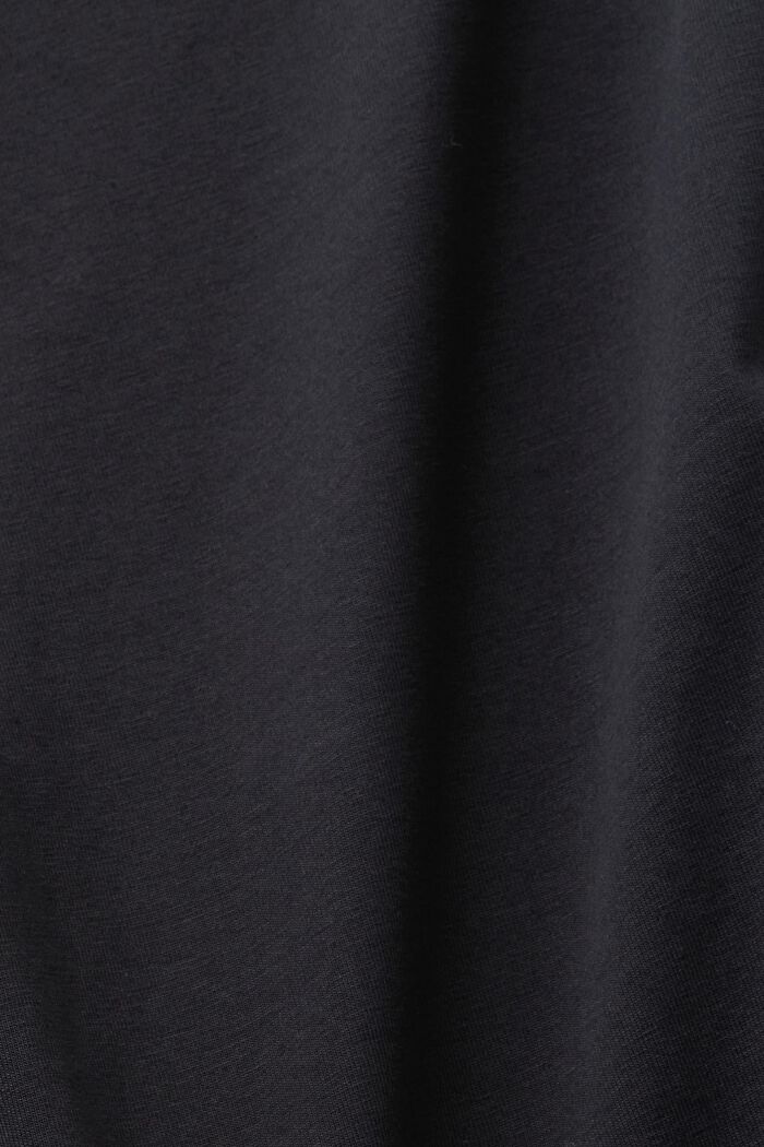 Tričko s dlouhým rukávem a asymetrickým výstřihem, BLACK, detail image number 4