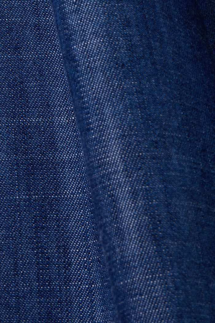 Kalhoty se širokými nohavicemi a vázačkou v pase, BLUE DARK WASHED, detail image number 6