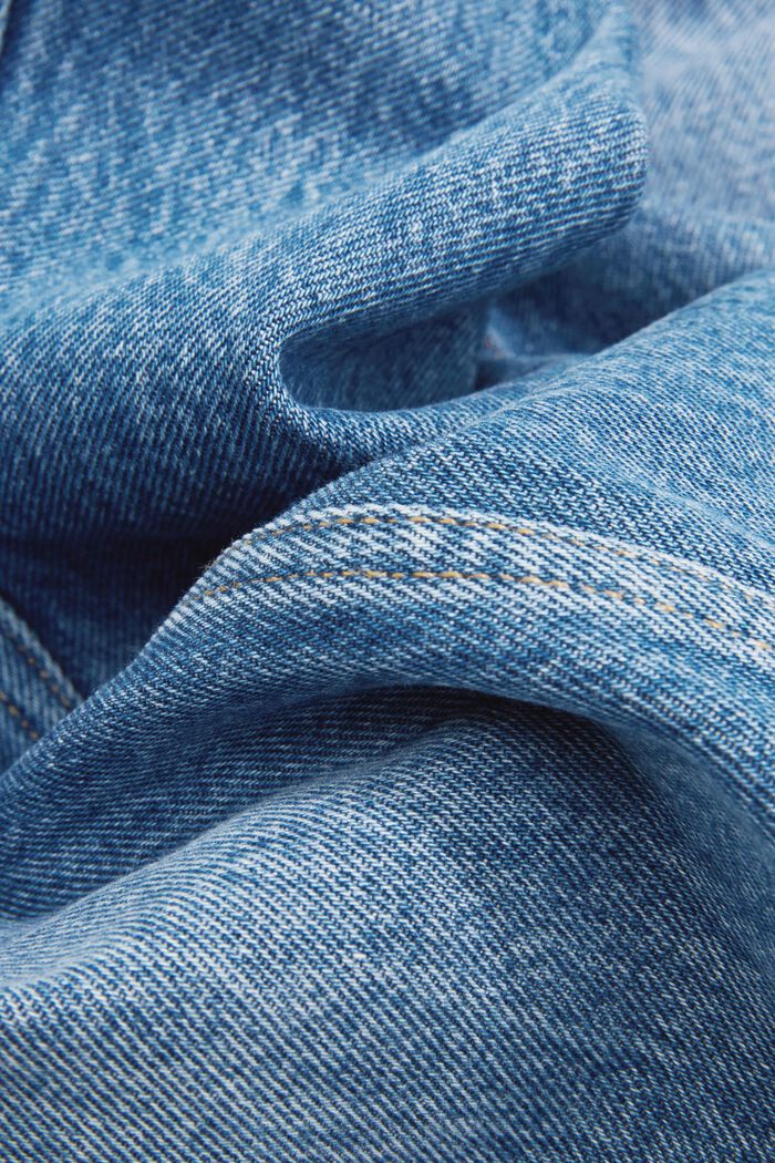 Džíny s rovnými nohavicemi, bio bavlna, BLUE MEDIUM WASHED, detail image number 6