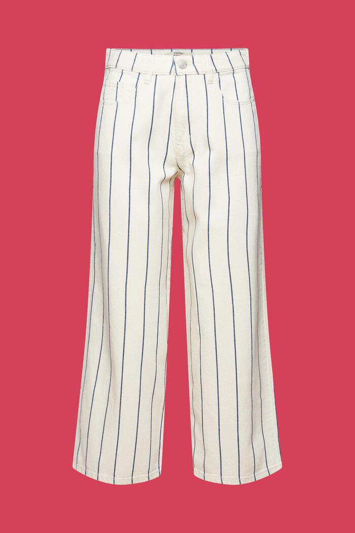 Pruhovaná kalhotová sukně, vysoký pas, 100% bavlna, ICE, detail image number 6