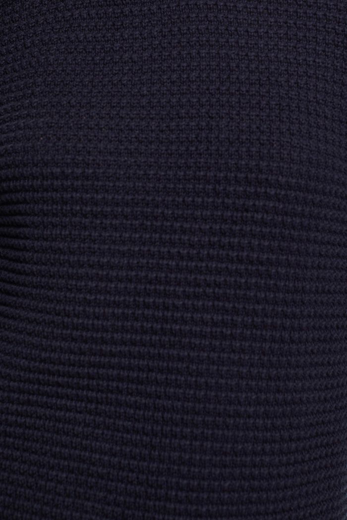 Pletený pulovr s texturou, NAVY, detail image number 1